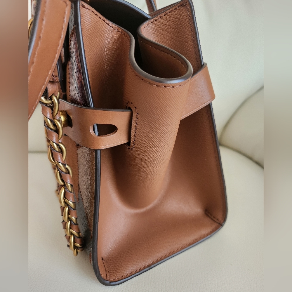 Mk Carmen Small Patchwork Embossed Leather Satchel - image 8